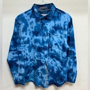 Vintage Tommy Bahama, Blue/white Tie-Dye pattern, SIZE: LARGE
